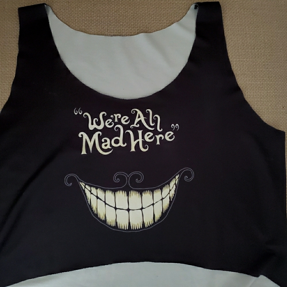 We're all mad here crop top